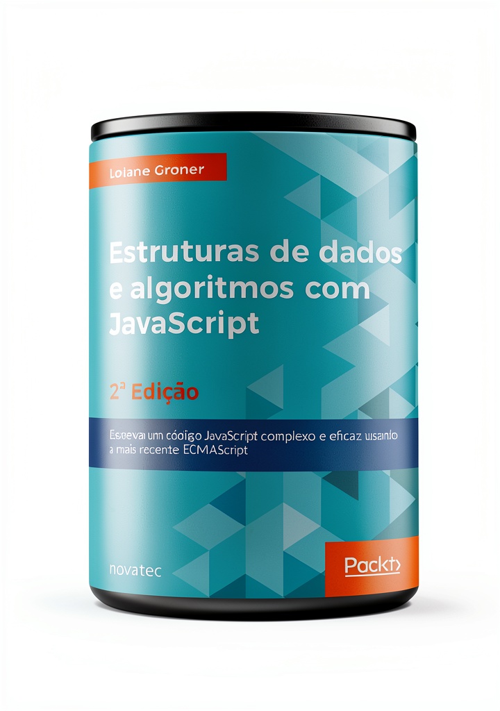 Installing Novatec Editora Algorithm Programming eBook Portuguese 2nd Edition on a wooden desk